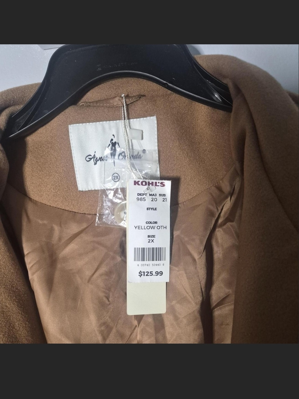 Signature Studio Women's Camel Trench Coat - 2X